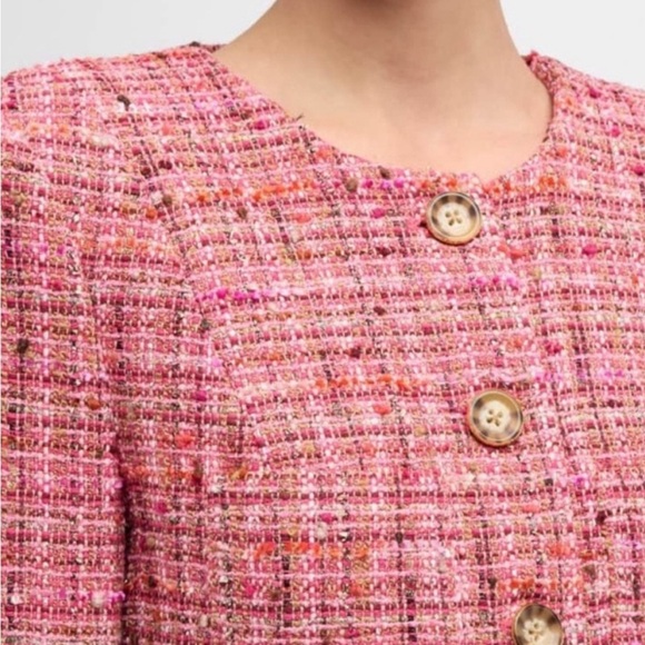 Veronica Beard Lars Tailored Jacket Pink Size 4 New - Picture 4 of 9